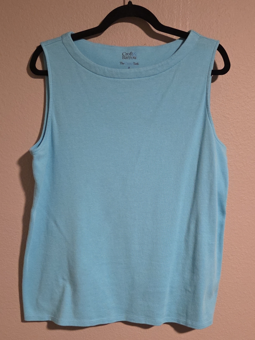 croft & barrow Light Blue Sleeveless Scoop Neck Tank